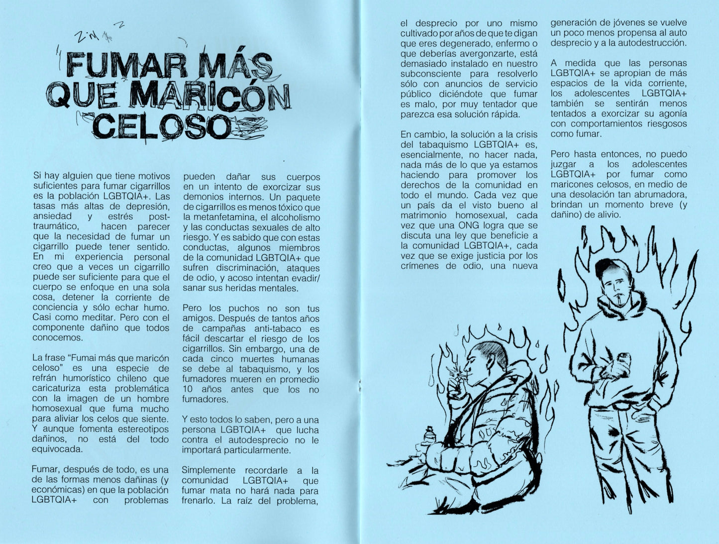 Fanzine 01: FUMAR MÁS QUE MARICÓN CELOSO