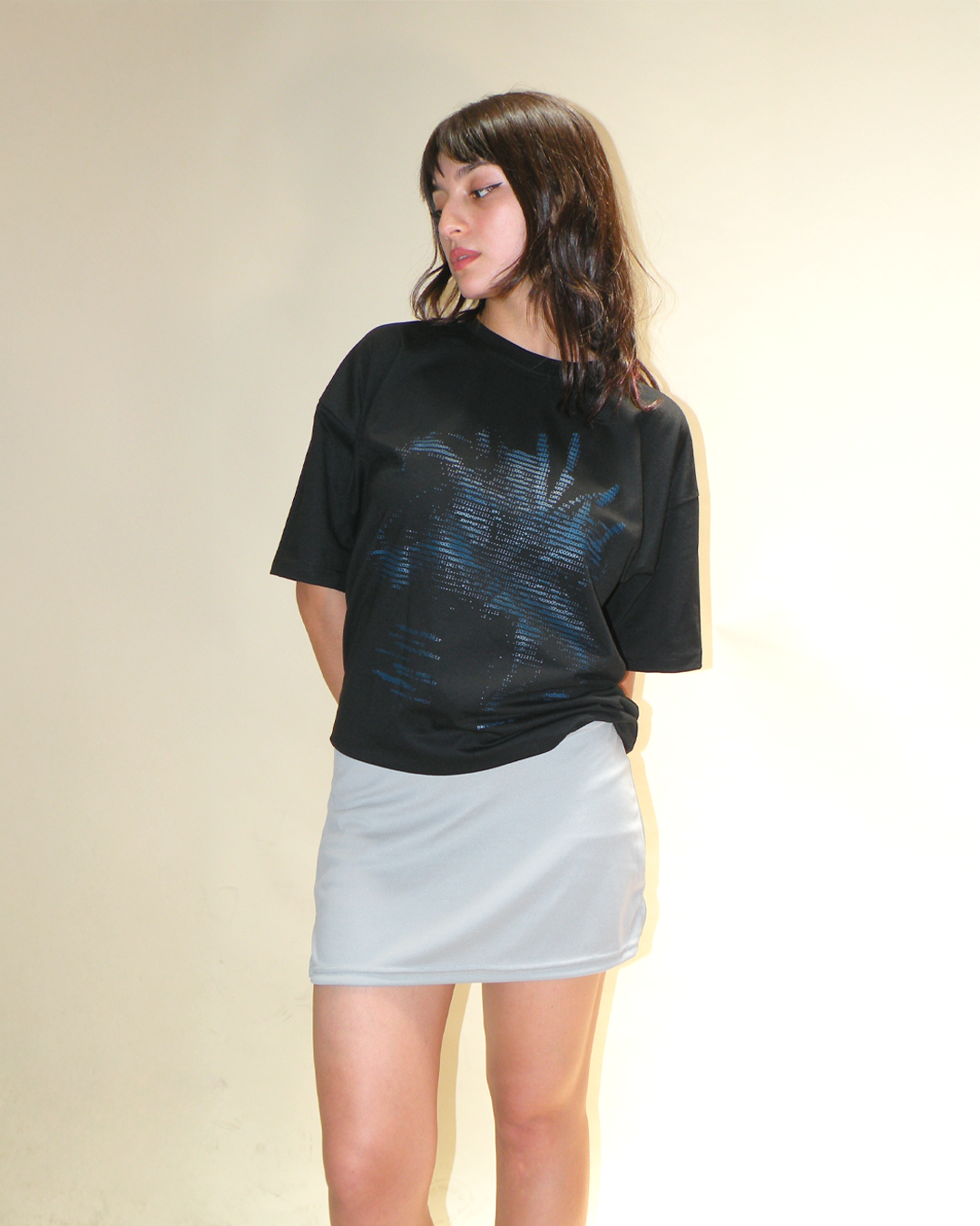 Mini falda “Berno” Malla Pique Gris