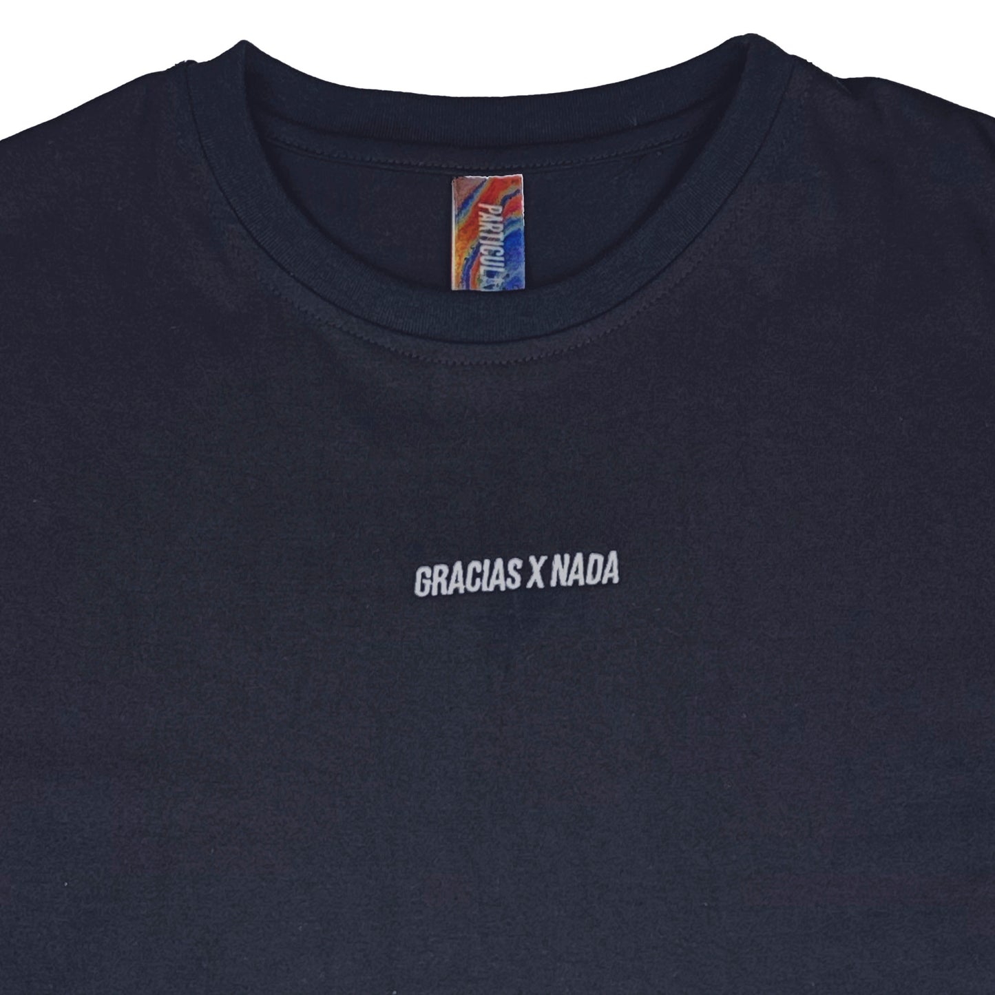 POLERA BOXY NEGRA "GRACIAS X NADA".