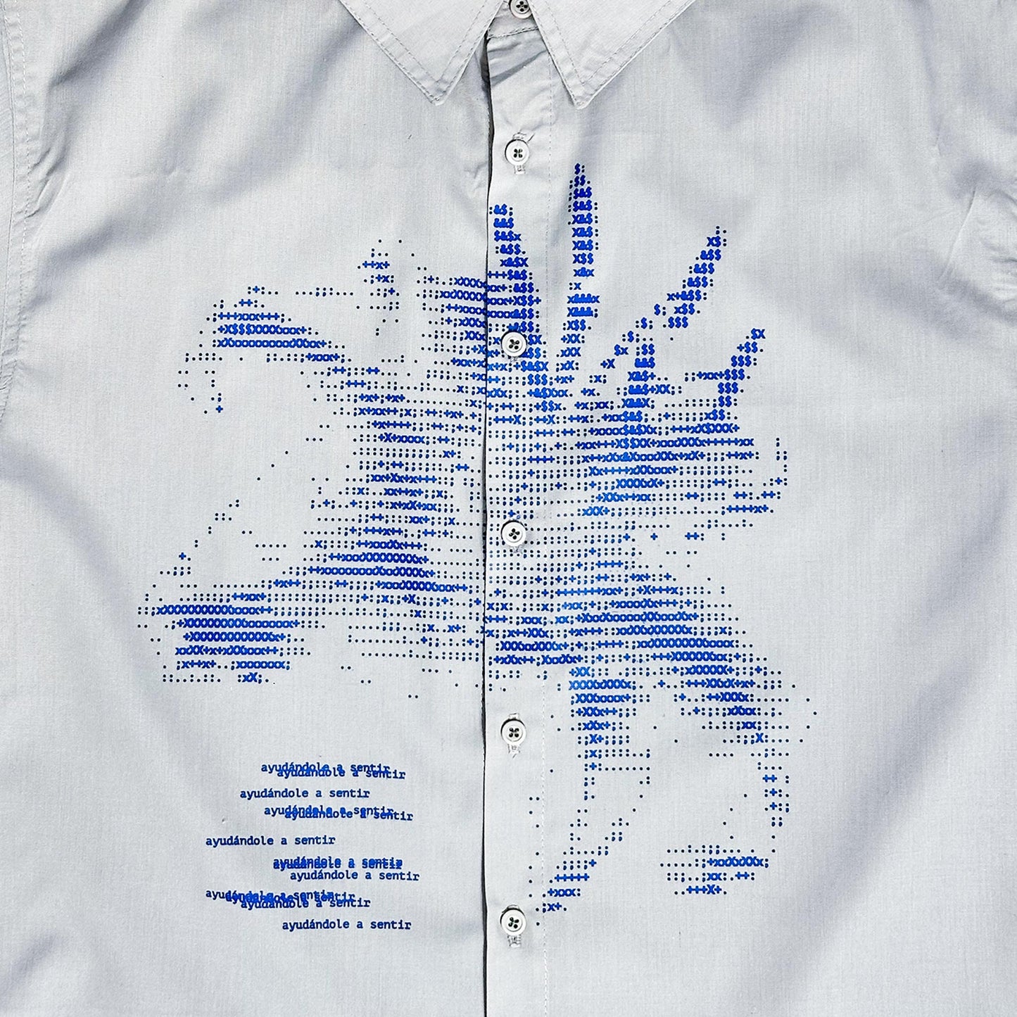 Camisa Manga Corta Flor Impresora 1993