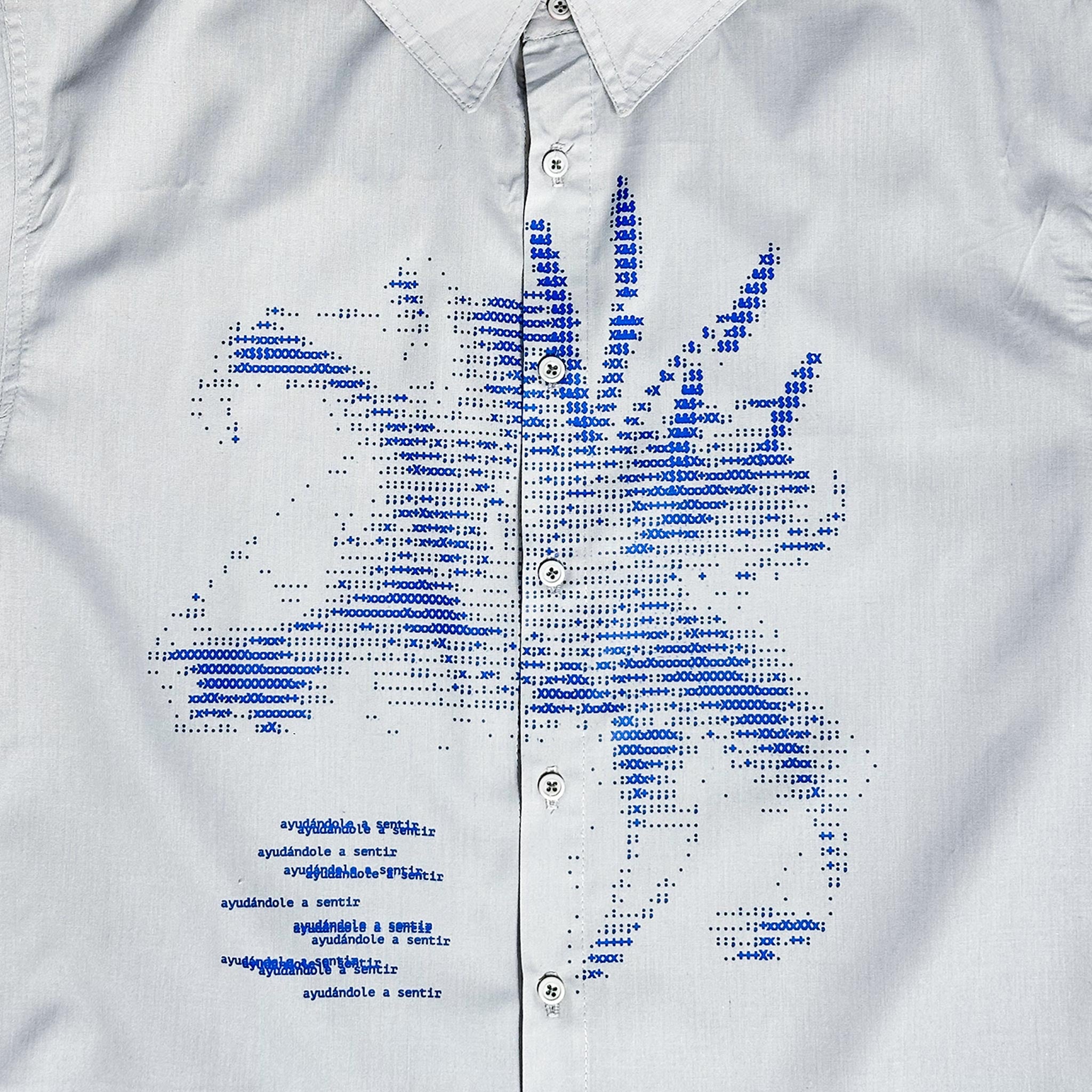 Camisa Manga Corta Flor Impresora 1993
