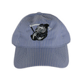 CAP OXFORD RAYADA "MUERDE LA MANO"
