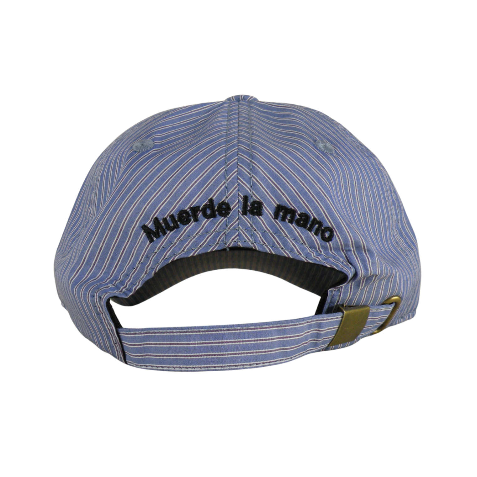 CAP OXFORD RAYADA "MUERDE LA MANO"