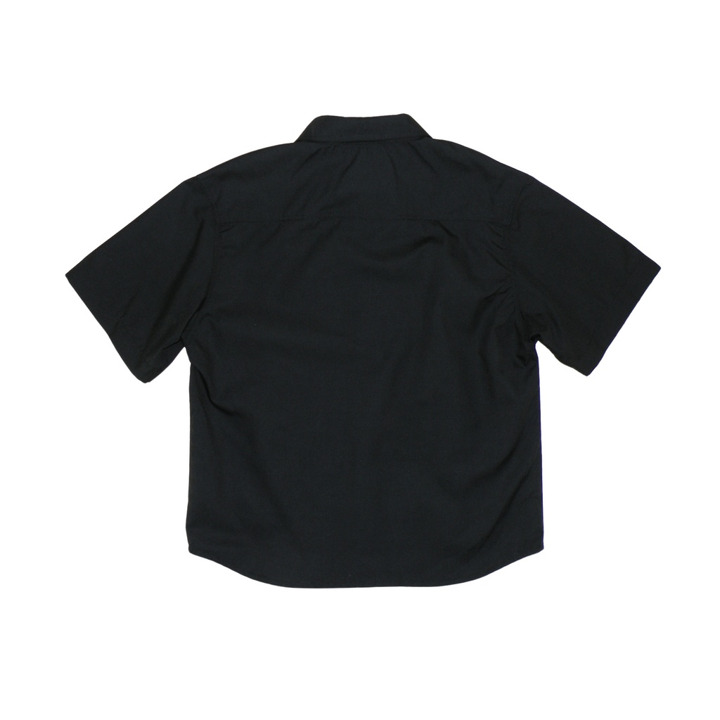 Camisa M/C Negra Flor Impresora 1993