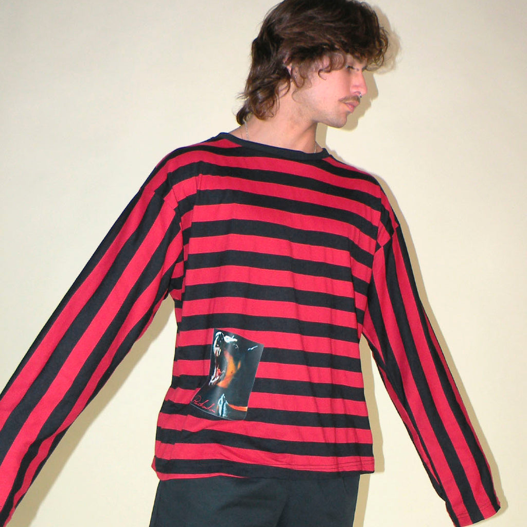 Polera ML Rayada Perro