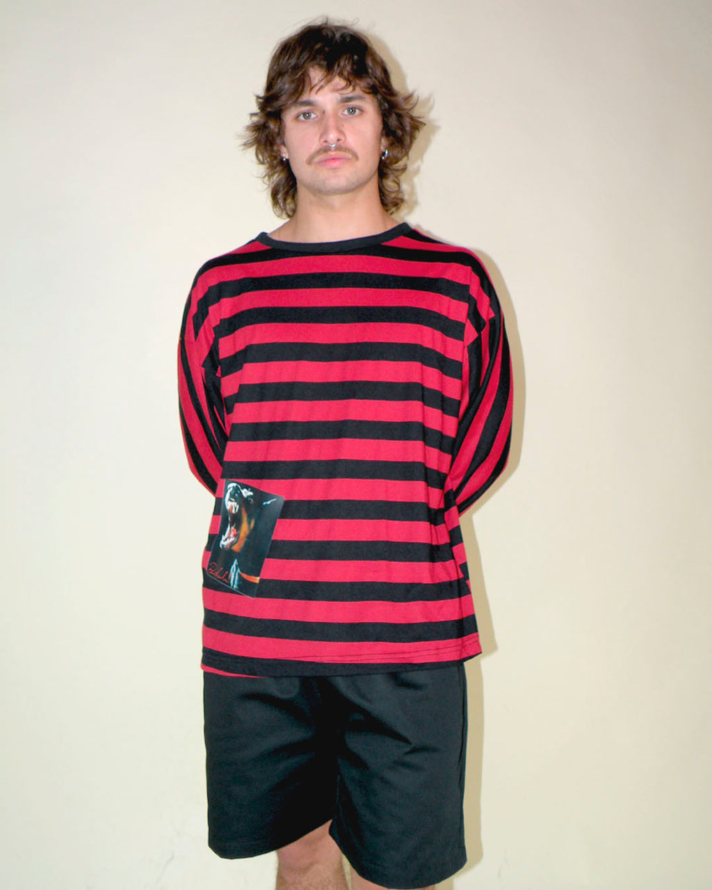 Polera ML Rayada Perro