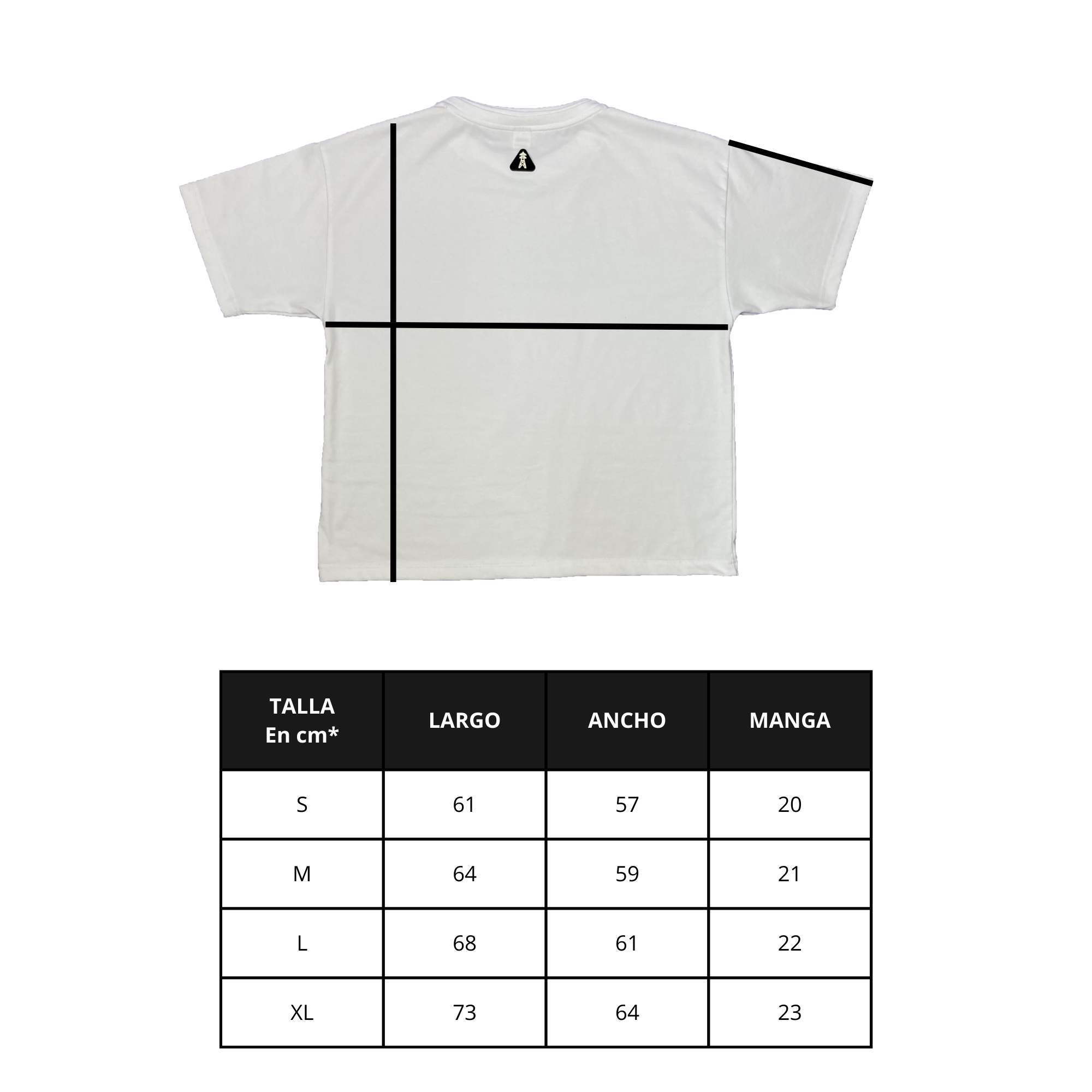Polera 3 Cuellos Boxy Básica Blanca