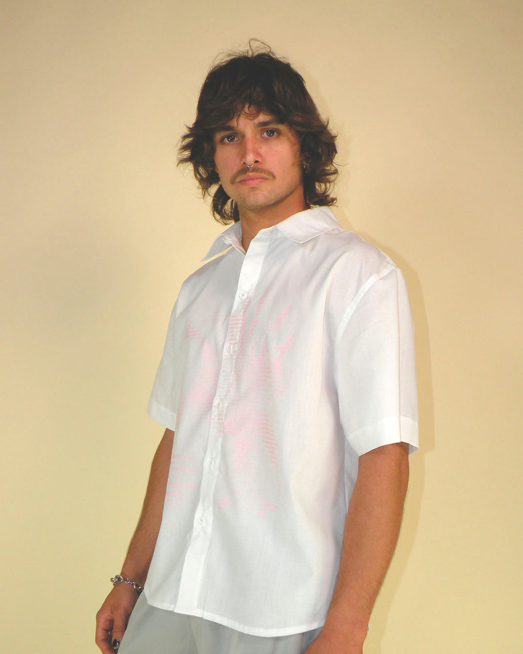 Camisa M/C Blanca Flor Impresora 1993