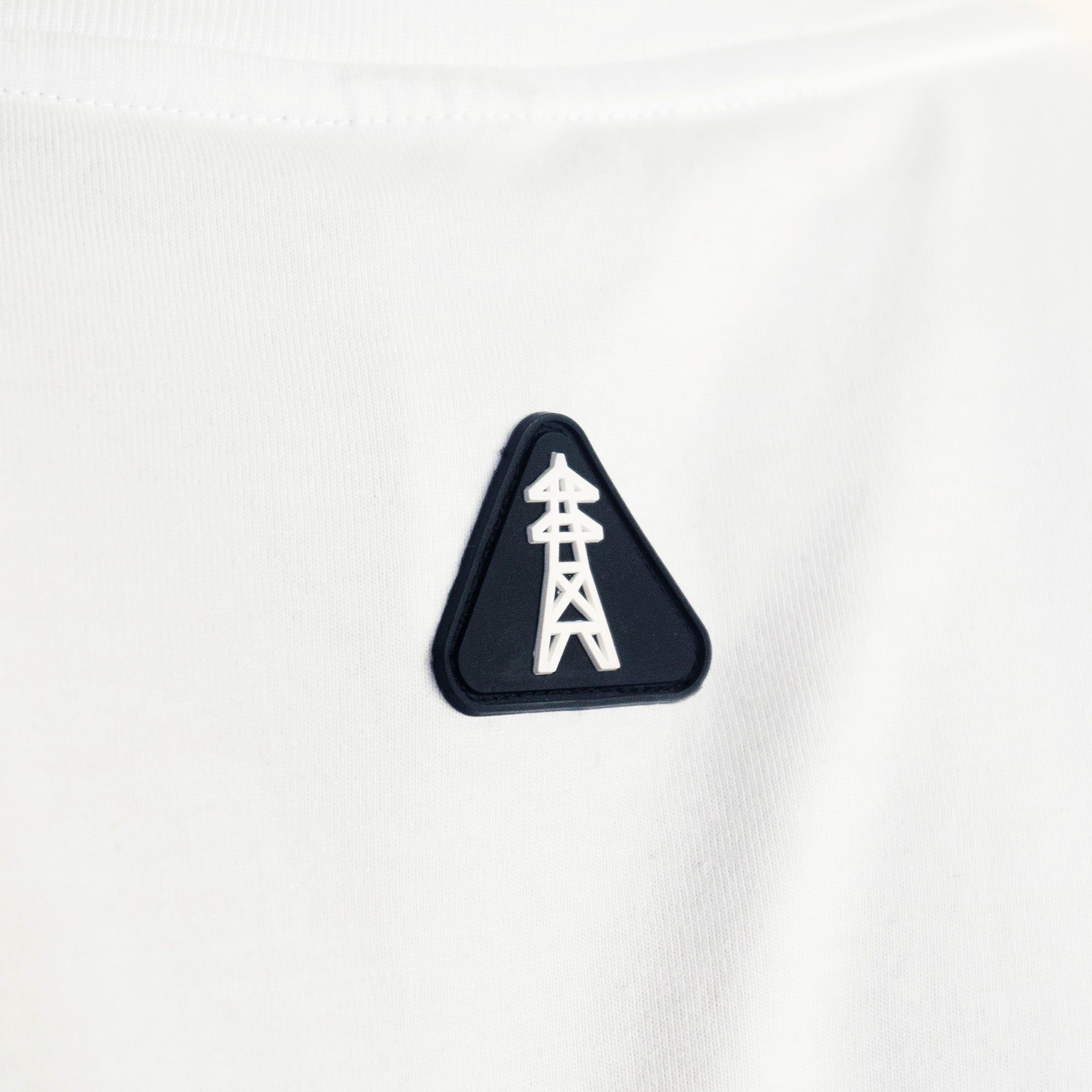 Polera 3 Cuellos Boxy Básica Blanca