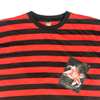 Polera Rayada Flor Boxy