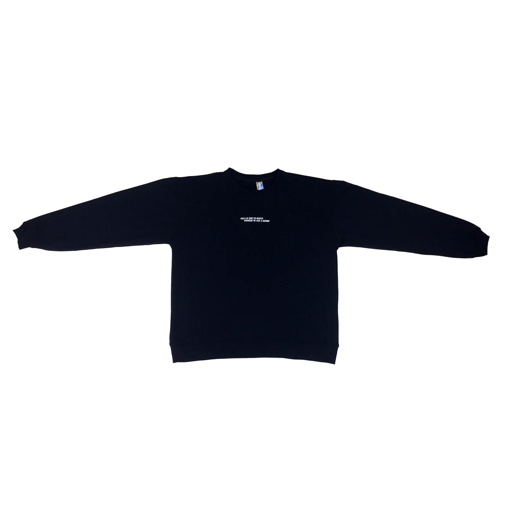 CREWNECK OVERSIZE HAZ LO QUE GUSTA NEGRO