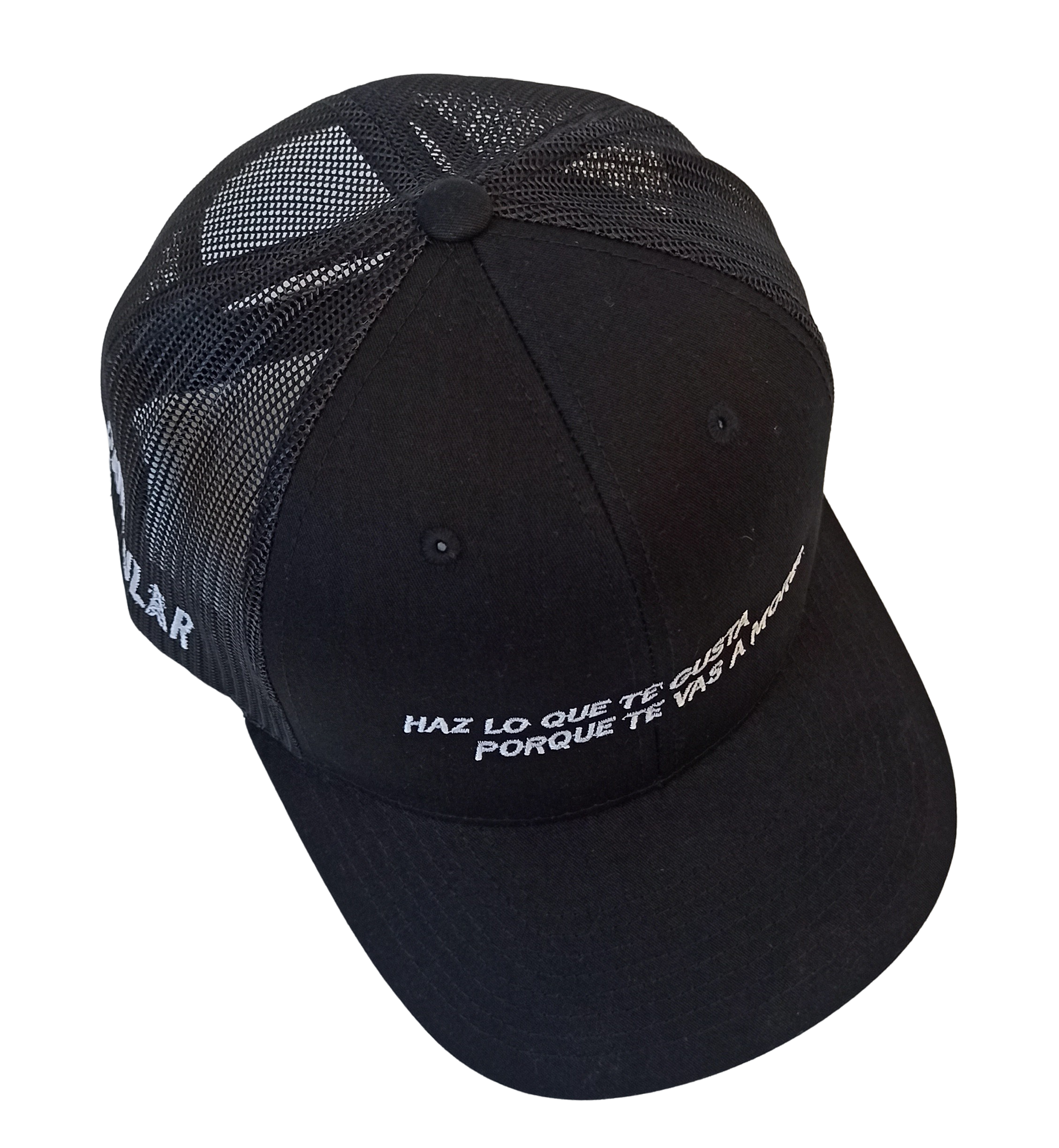 CAP "HAZ LO QUE QUIERAS" NEGRO MALLA