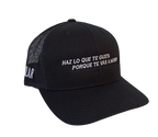 CAP "HAZ LO QUE QUIERAS" NEGRO MALLA